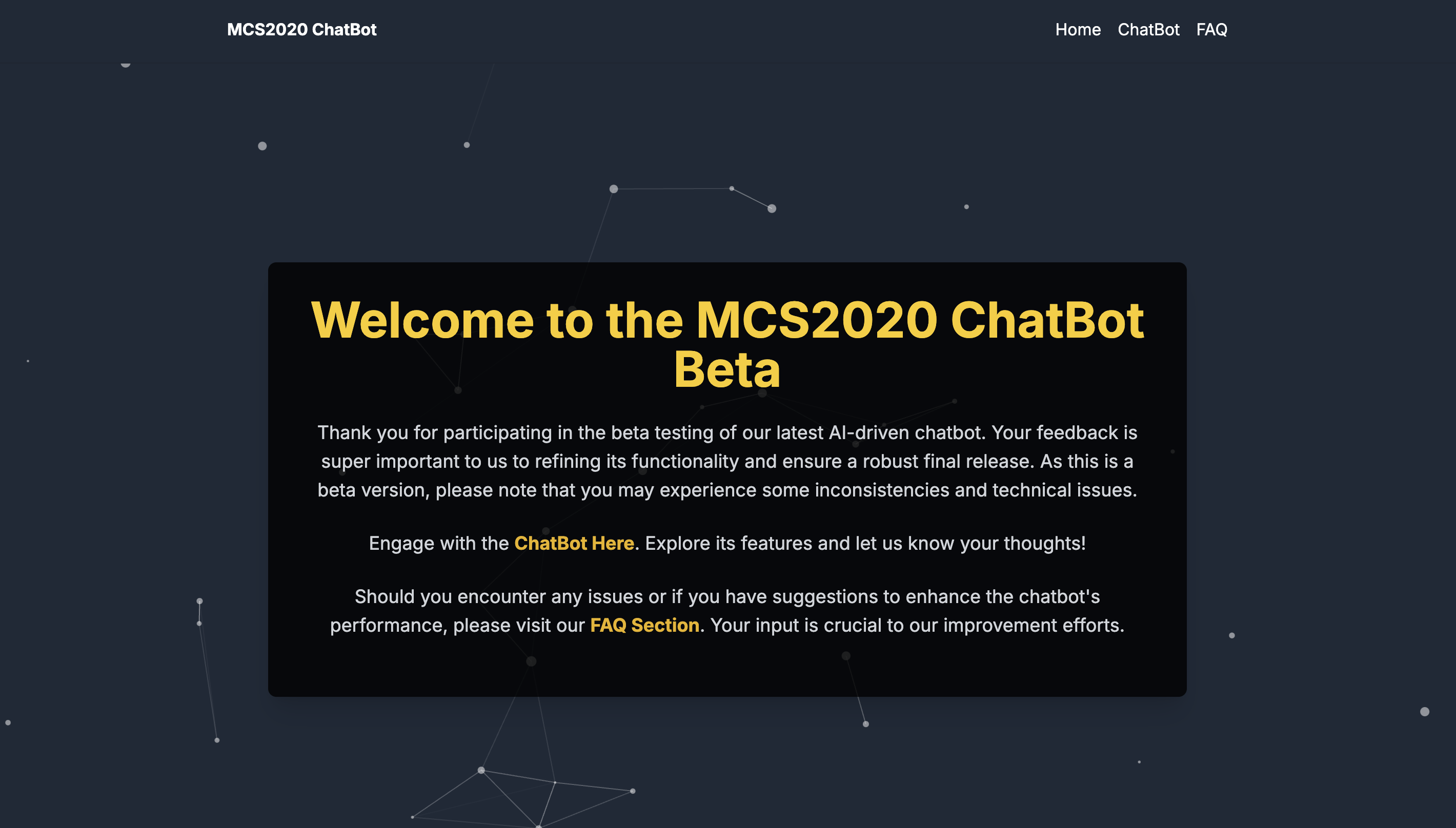 MCS2020 ChatBot