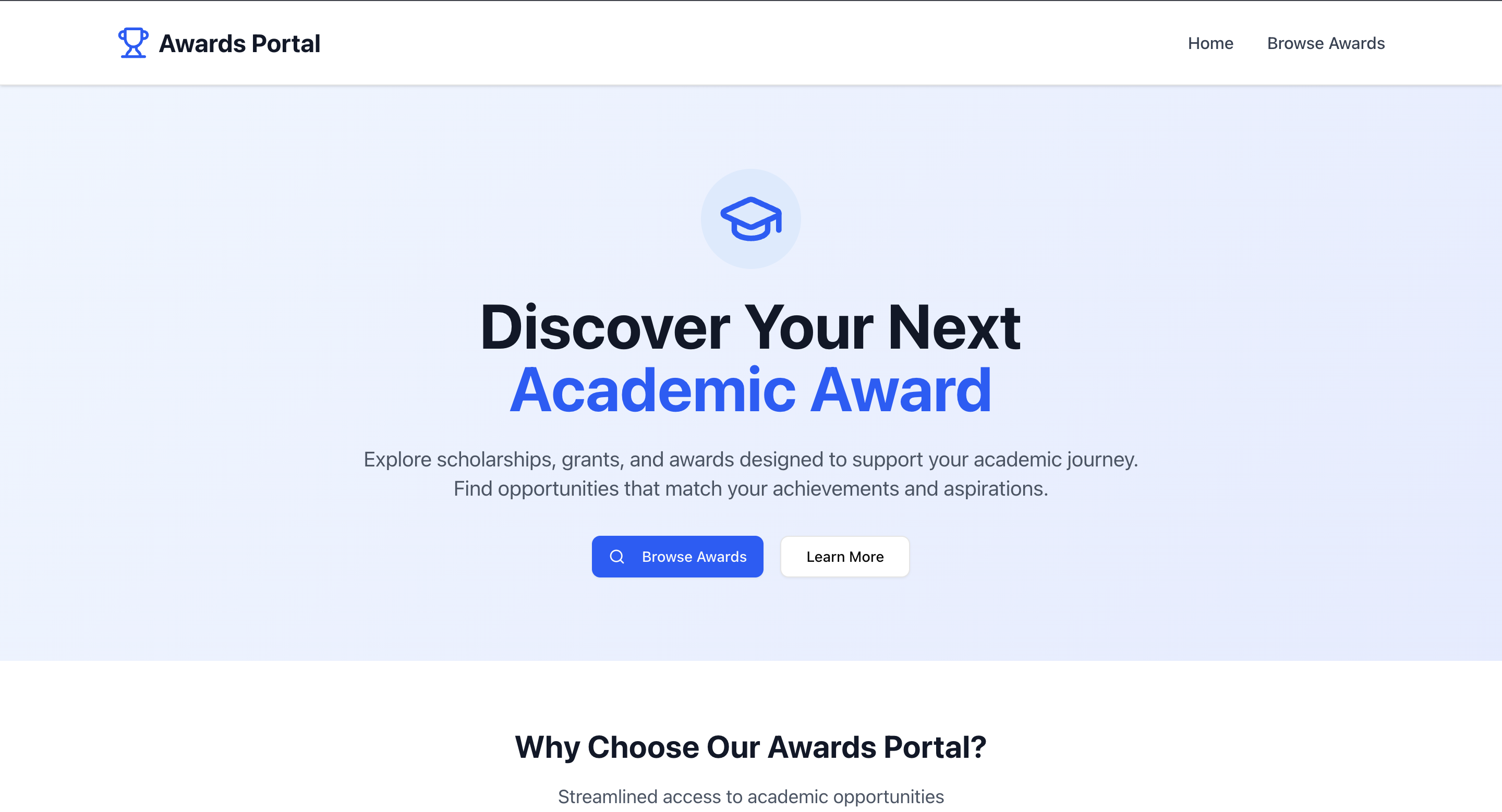 Student Awards Portal